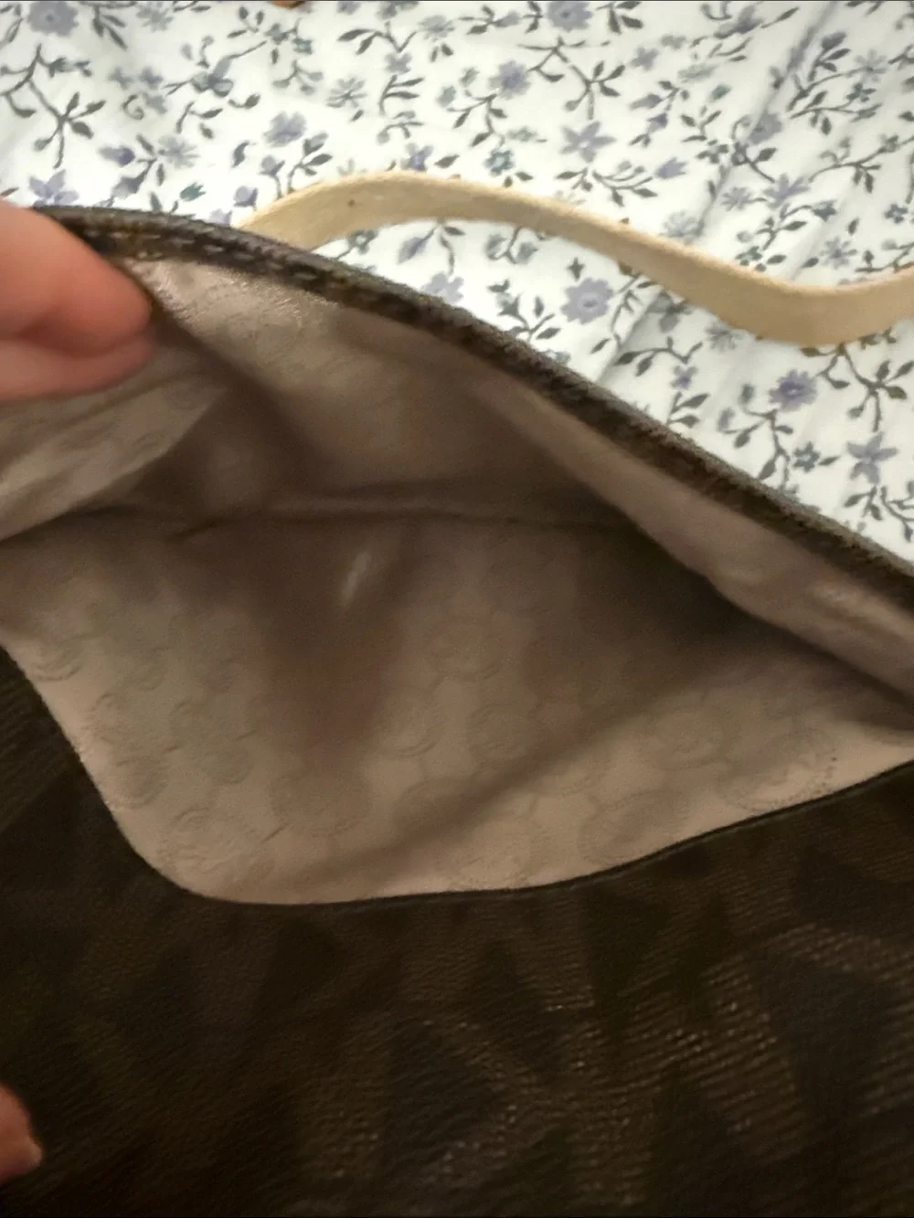 Michael Kors Dark Brown monogram messenger